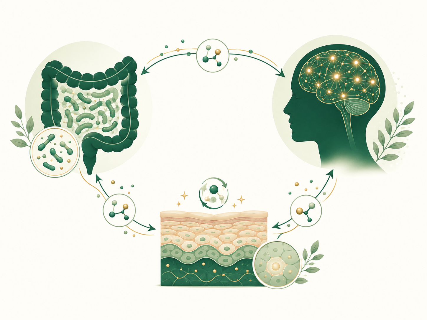 The Gut-Brain-Skin Axis diagram